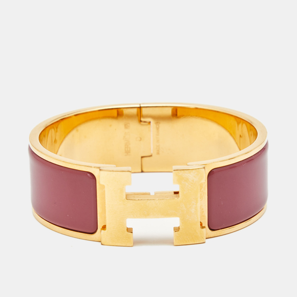 Clic Clac H Etriers bracelet - Orange | Hermès UK